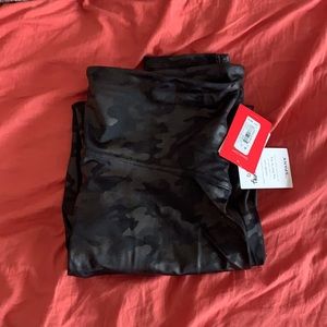 SPANX faux leather camo leggings